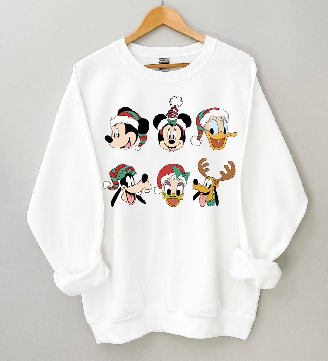 Discover Vintage Disney Christmas Sweatshirt, Vintage Mickey And Minnie Christmas, Walt DisneyWorld Christmas shirt, Vintage Magic Kingdom Shirt