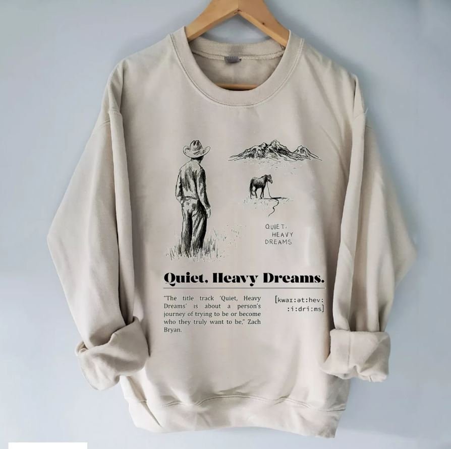 Discover Vintage Zach Bryann Quiet, Heavy Dreams shirt,Country Music Zach Bryan Sweatshirt, American Heartbreak Shirt, Country Music Sweatshirt