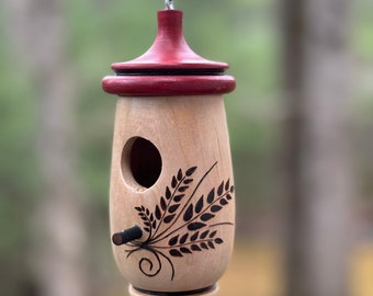 Handmade Hummingbird House, Wild Grass Design, Mothers Day Gift, Outdoor or Indoor Garden Decor