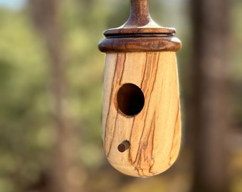 Handmade Mini Ambrosia Maple Hummingbird Birdhouse, Hummingbird House for bird lovers, One of a Kind Mother's Day Gift