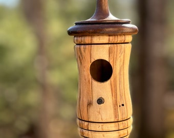 Ambrosia Maple Hummingbird Birdhouse, Rustic Garden Indoor Outdoor Decor, Gift for Bird Lovers Spring Gift, OOAK