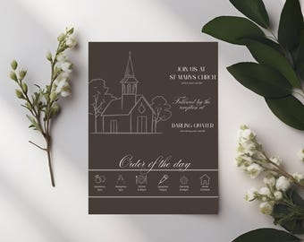 Minimal Luxe Brown Wedding Set