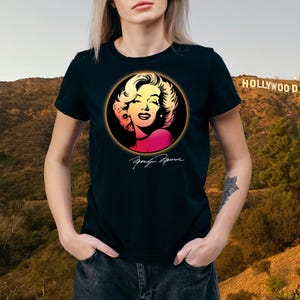 Marilyn Monroe Neon Pop Art T-Shirt – Soft Cotton Bella+Canvas 3001 Tee