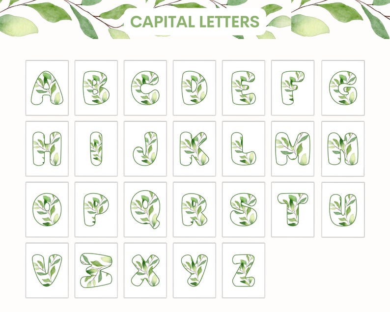 Botanical Bulletin Board Letters and Numbers, Botanical Bulletin Boards ...