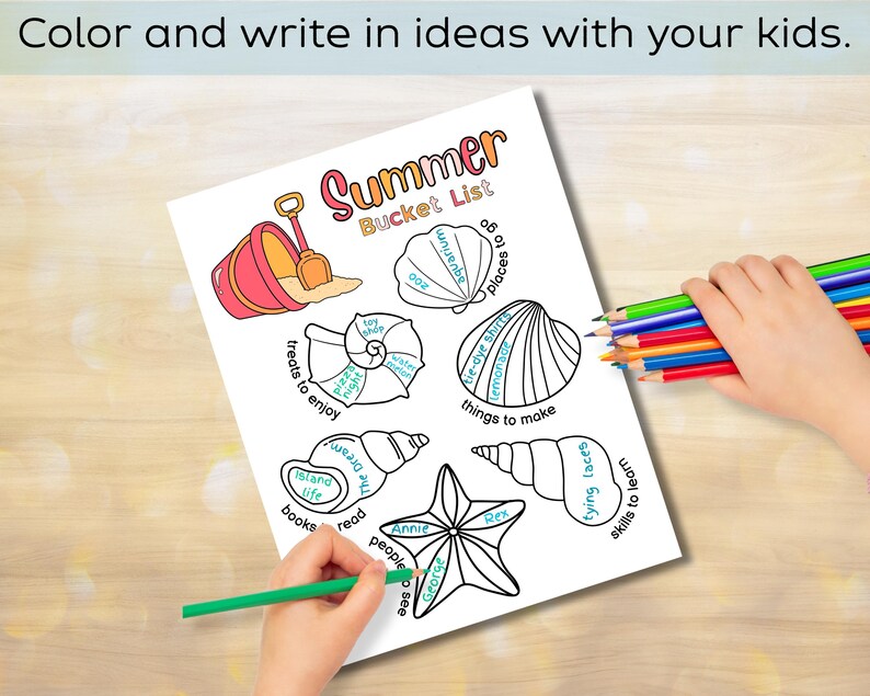 Printable Summer Bucket List, Printable Summer Bucket List for Kids ...