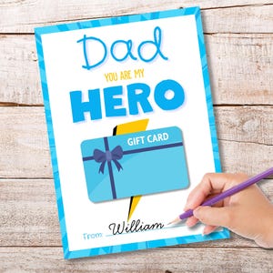 Vatertagsgeschenkkartenhalter, Super Hero Dad