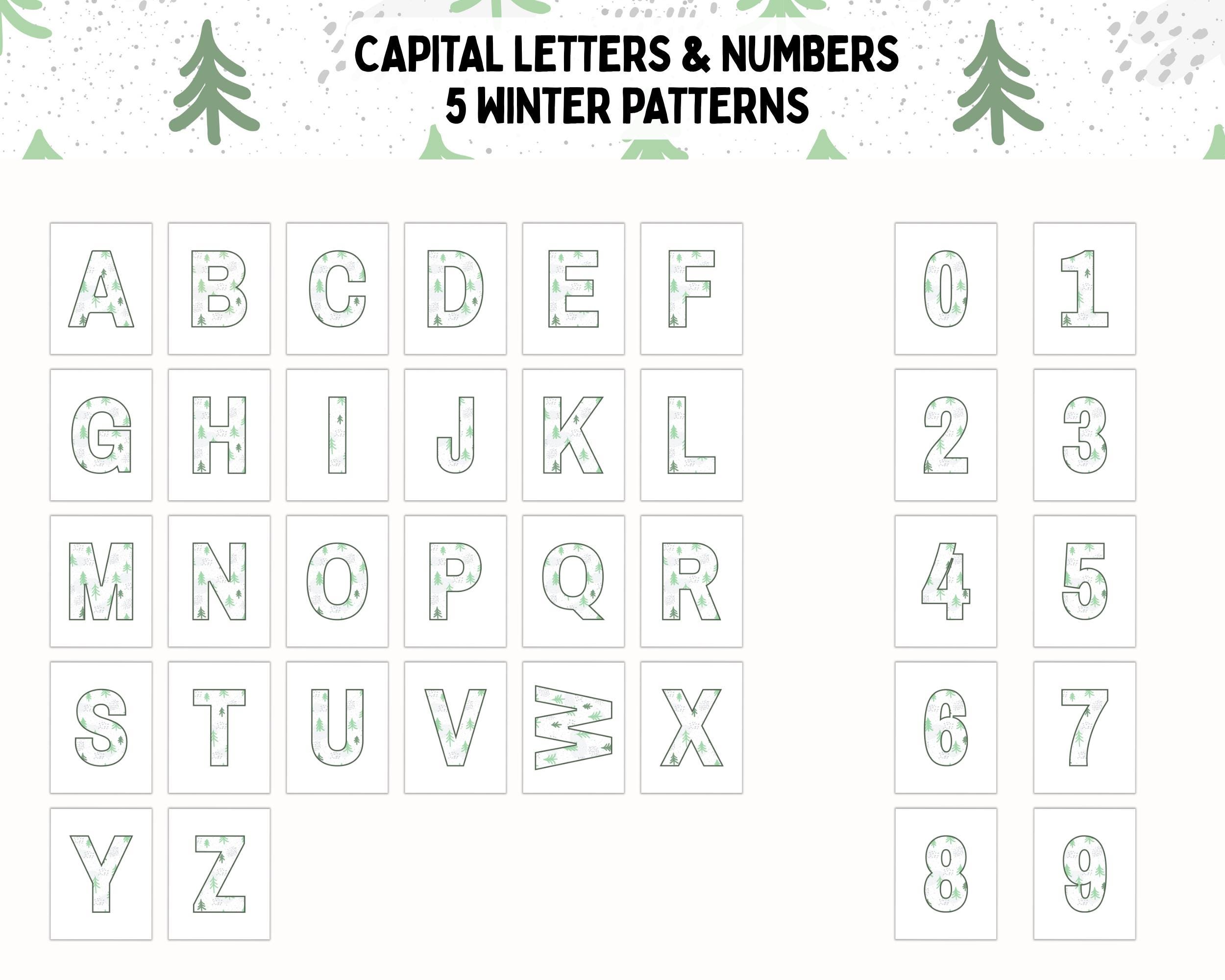 Winter Bulletin Board Letters, Winter Bulletin Board Numbers, Winter ...