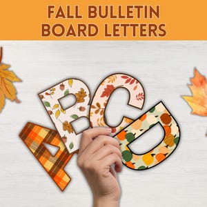 Fall Bulletin Board Letters, Fall Bulletin Board, Autumn Bulletin Board Letters, Classroom Bulletin Board Letters, Fall Letters and Numbers