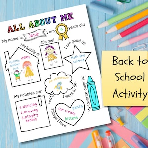 All About Me, Back to School, All About Me Printable, Get to Know Me, Getting to Know You, Meet the Teacher, All About Me Student