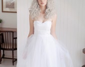 Tulle wedding dress /Short wedding dress/ Retro wedding dress/ Strapless wedding dress / Reception Dress /Sweetheart wedding dress