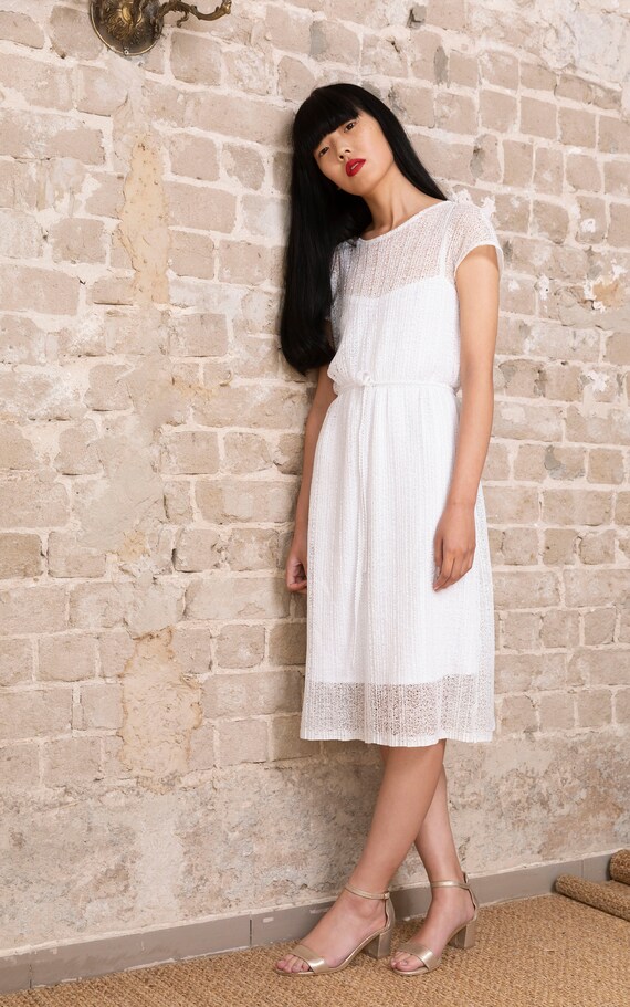 simple white midi dress