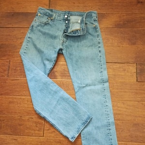 Vintage Levi&#39;s Button Fly 501 Jeans W36 L34 Red Tab