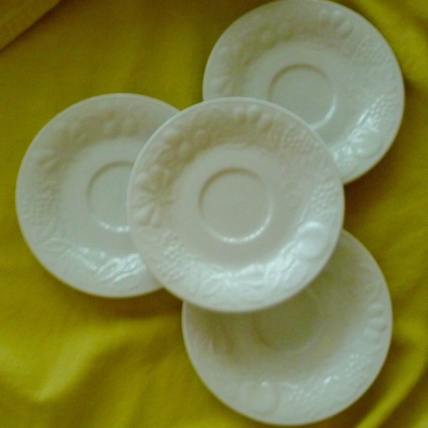 Gibson White Embossed Fruit Etsy