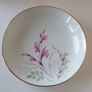 Edelstein Bavaria China Alamedo Soup Plate Bowl Coupe Mid Century Germany Floral Spray