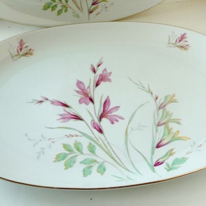 Edelstein Bavaria China Alamedo 15&quot;Large Oval Platter Mid Century Germany Floral Spray