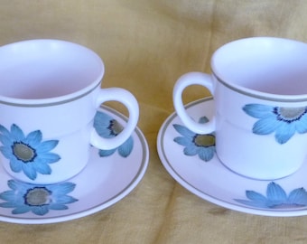 Noritake Upsa Daisy 2 Cup and Saucer Sets