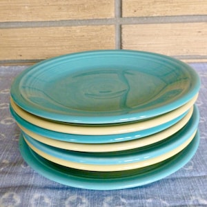 Fiesta Fiestaware 7 1&#39;4&quot; Salad Vintage Plate Yellow Turquoise Your Choice