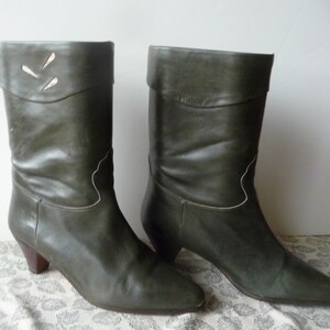 Gray leather boots sale