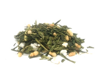 GENMAICHA TEA | Organic Japanese Green Tea Blend | Sencha with Toasted Rice | Loose Leaf Tea | Urban Earth Teas