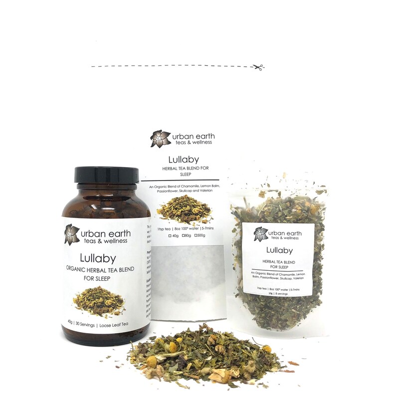 LULLABY Organic Herbal Tea Blend for Sleep Natural Etsy