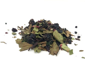 Saltery Bay Blueberry White | Organic White Tea Blend | Hibiscus Berry Tea | Pacific Northwest | Loose Leaf Tea | Urban Earth Teas