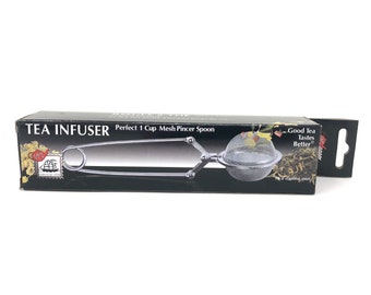 TEA INFUSER | Stainless Steel Mesh Ball Pincher with Handle | Loose Leaf Tea | Tea Ball | Tea Strainer | Urban Earth Teas