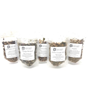 IMMUNE SUPPORT Tea Collection | Sample Size | Set of 5 Blends | Cold & Flu Teas | Tea Lover Gift | Loose Leaf Tea | Urban Earth Teas