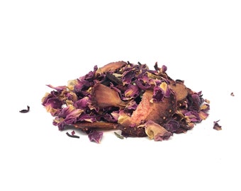 STRAWBERRY HIBISCUS ROSE Tea | Organic Herbal Tea Blend | Iced Tea| Jaimaca | Summer Tea | Loose Leaf Tea | Urban Earth Teas