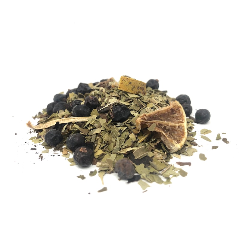 GIN & TONIC TEA Organic Yerba Mate Tea Blend Juniper, Peppermint, Limes