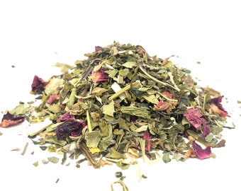 SERENITY | Organic Herbal Tea for Anxiety Relief | Worry and Nervousness | Herbal Medicine | Loose Leaf Tea | Urban Earth Teas