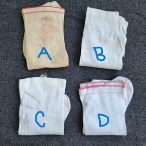 Antique Socks Stockings, Cotton Knitted Victorian Stockings, Late 1800&#39;s to Early 1900&#39;s socks