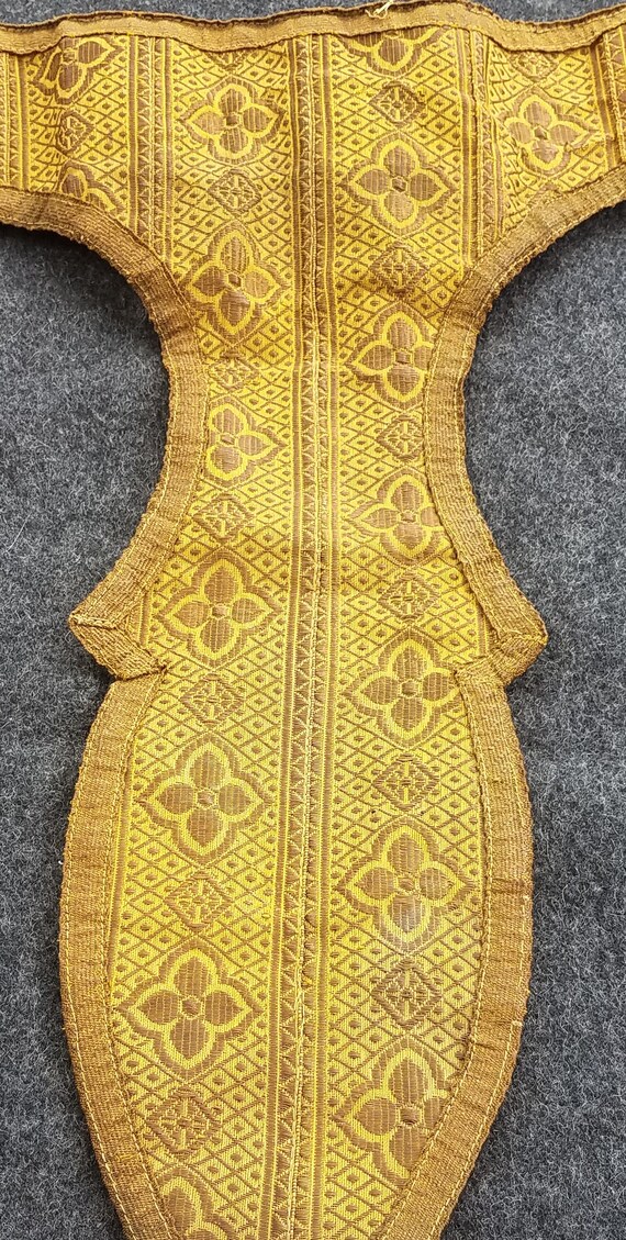 Antique French Metallic Gold Lame Belt FOLK ART Co… Gem