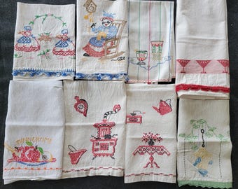 2 serviettes anciennes 1900 en lin blanc damassé avec monogramme brodé