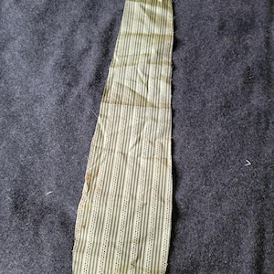 Antikes Seidenband, 1880 Breites Seidenband Grüner Streifen 72cm Lang - Victorian