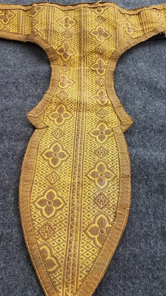 Antique French Metallic Gold Lame Belt FOLK ART Co… Gem