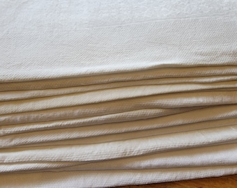 Lot of 10 Vintage White Kitchen Hand Towels Linen Huck Damask 17x30