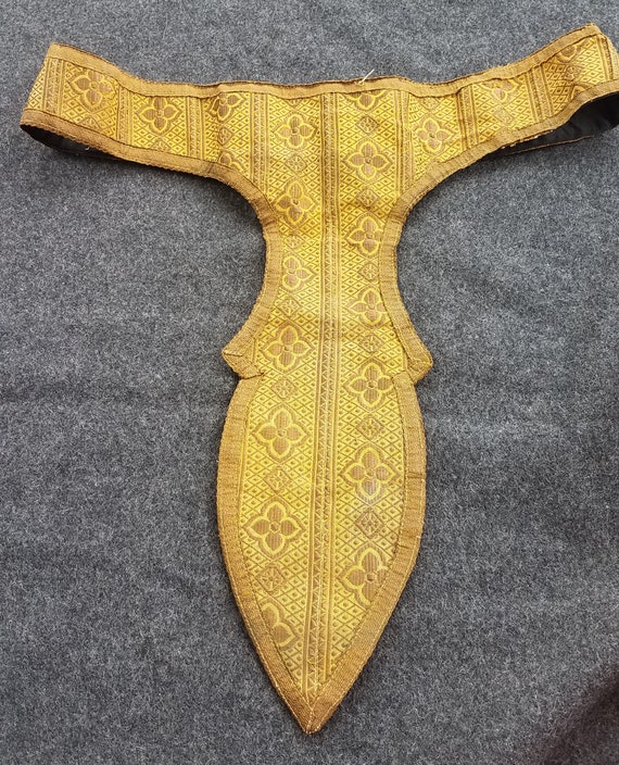 Antique French Metallic Gold Lame Belt FOLK ART Co… Gem