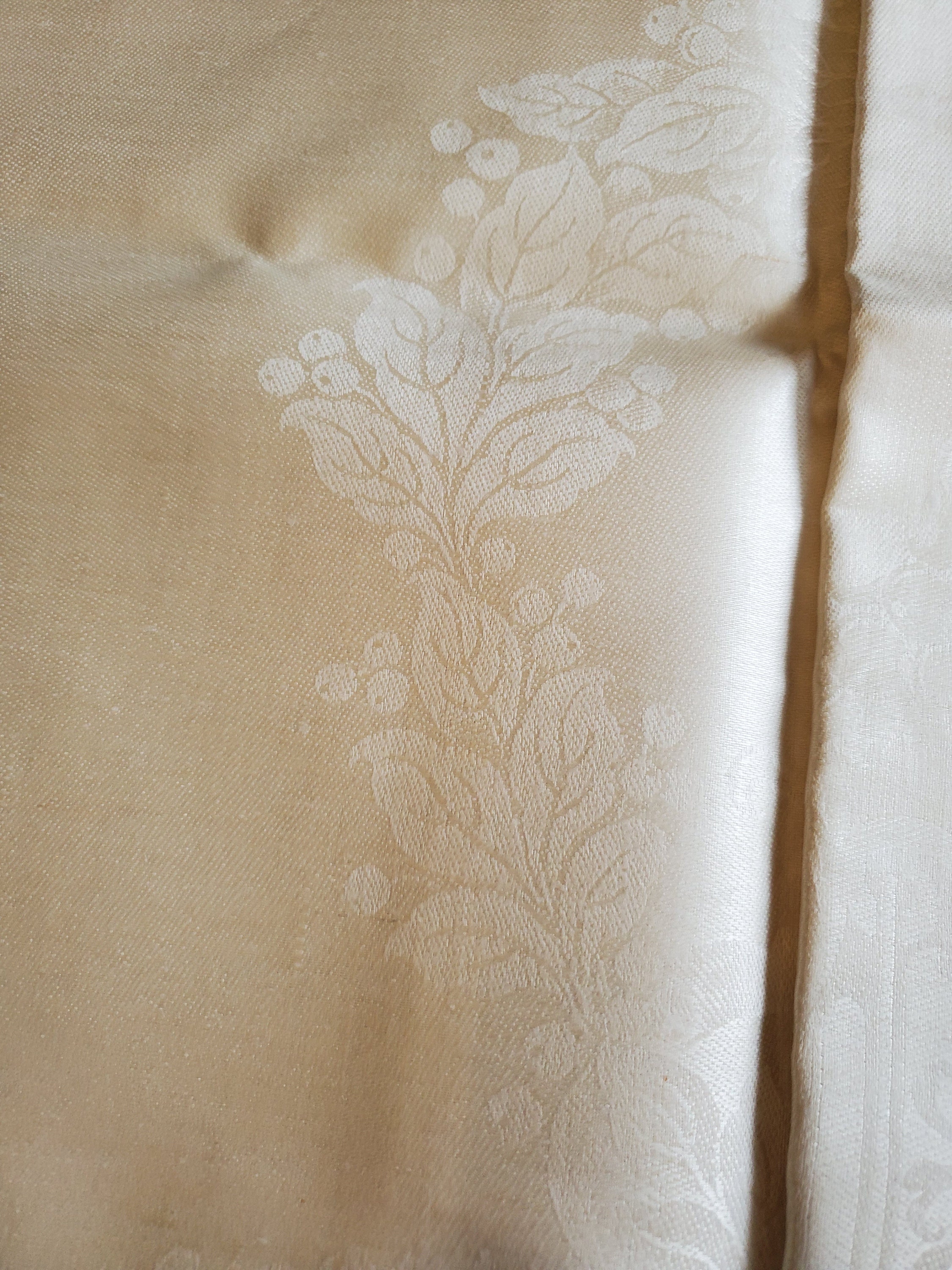Antique F.H. Co. Irish Linen Damask Tablecloth & 6 Napkins | Etsy