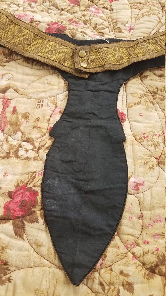 Antique French Metallic Gold Lame Belt FOLK ART Co… Gem