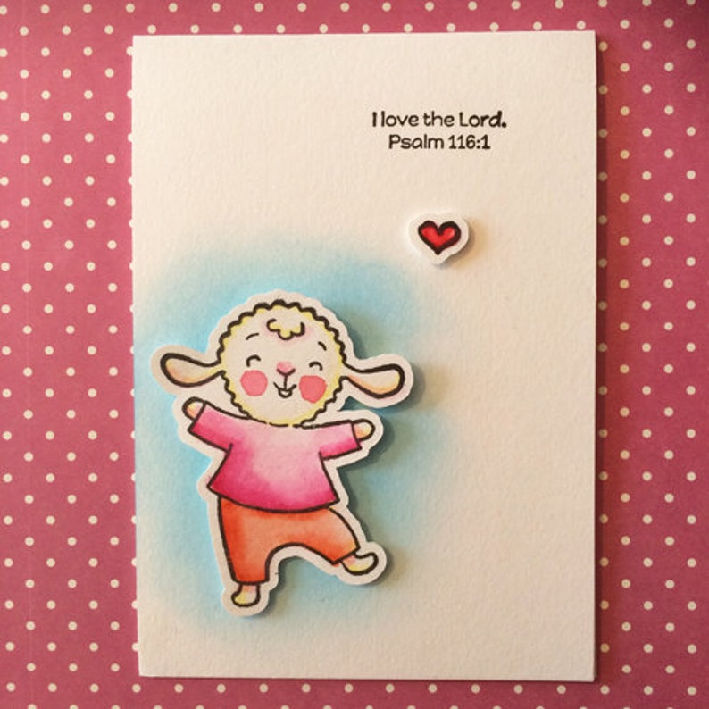 Lamb Rubber Stamp Card Making Stamp Bible Verse Stamp Etsy