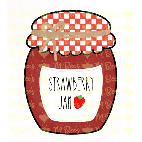 Jam Jelly Jar Mason Canning Cookie Cutter Fruit Food Eat Toast Spread Preserves Strawberry Raspberry Blueberry Grape Orange Marmalade Farm