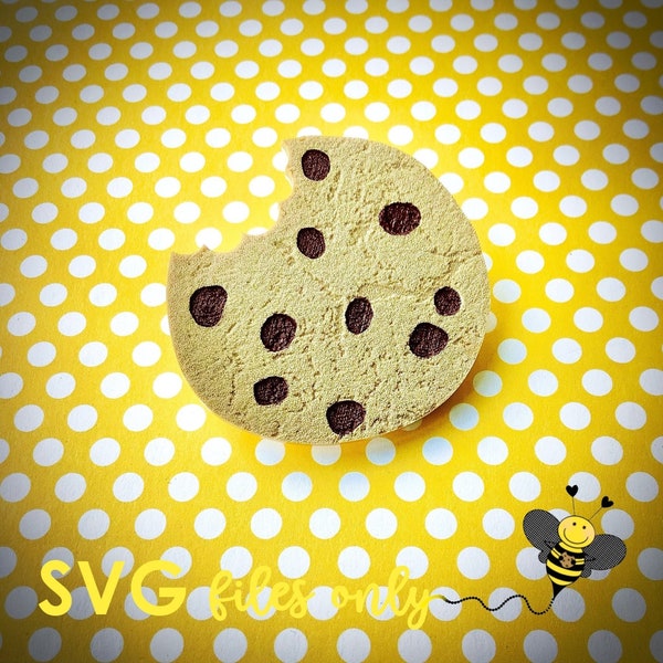 SVG File Kit Chocolate Chip Cookie Layered Acrylic Brooch Laser Cutter Engraving Jewelry Food Dessert Pin Necklace Retro Vintage Rockabilly