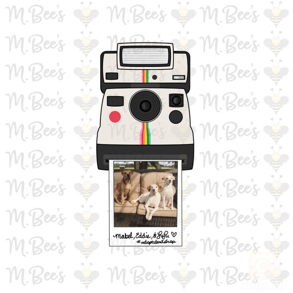 Camera With Photo Cookie Cutter Picture Snapshot Phone Frame Framed Retro 80’s Novelty Photographer Family Wedding Birthday Graduation Pet