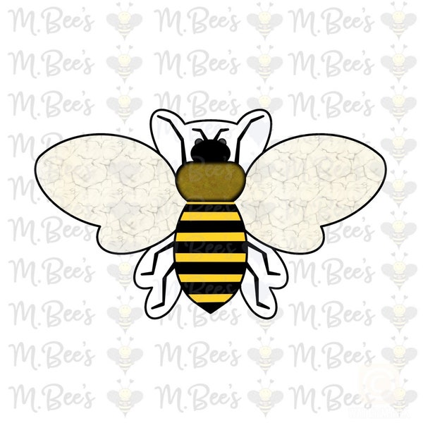 Bee Cookie Cutter Bumble Bee Wasp Insect Honey Beehive Bug Fly Buzz Wings Bees Hive Nature Baby Shower Summer Spring Flower Pollen Queen Bee