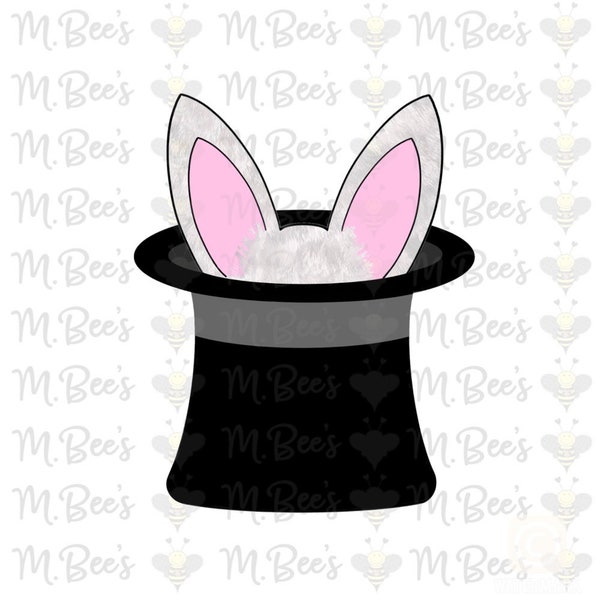 Magic Rabbit Hat Cookie Cutter Tophat Top Hat Bunny Magician Witch Wizard Animal Ouija Tarot Card Cards Tail Ears Show Tuxedo Wand Spell