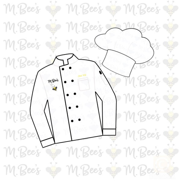 Chef Jacket Coat Chef Hat Cookie Cutters Cutter Clothes Clothing Cook Gourmet Food Dessert Pastry Chef Culinary School Sous Cook Bake