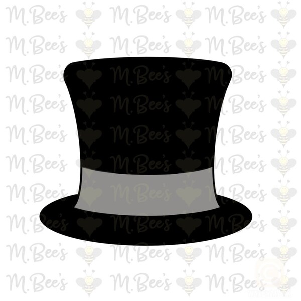 Top Hat Cookie Cutter Cap Wedding Bachelor Bachelorette Wedding Prom Graduation Clothes Black Tie Award Awards Dress Ball Gown Marriage Head