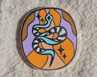 Snake Lapel Pin - Mantra Collection - Enamel Pin