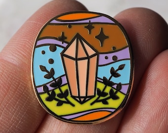 Crystal Lapel Pin - Mantra Collection - Enamel Pin