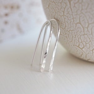 Parallel Arc Earrings 20mm U-shaped Open Hoop Earrings image 6